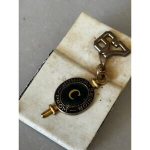 Vintage Junior Senior Prom Pin Letter Charm 1967 Dangle School Dance Jewelry